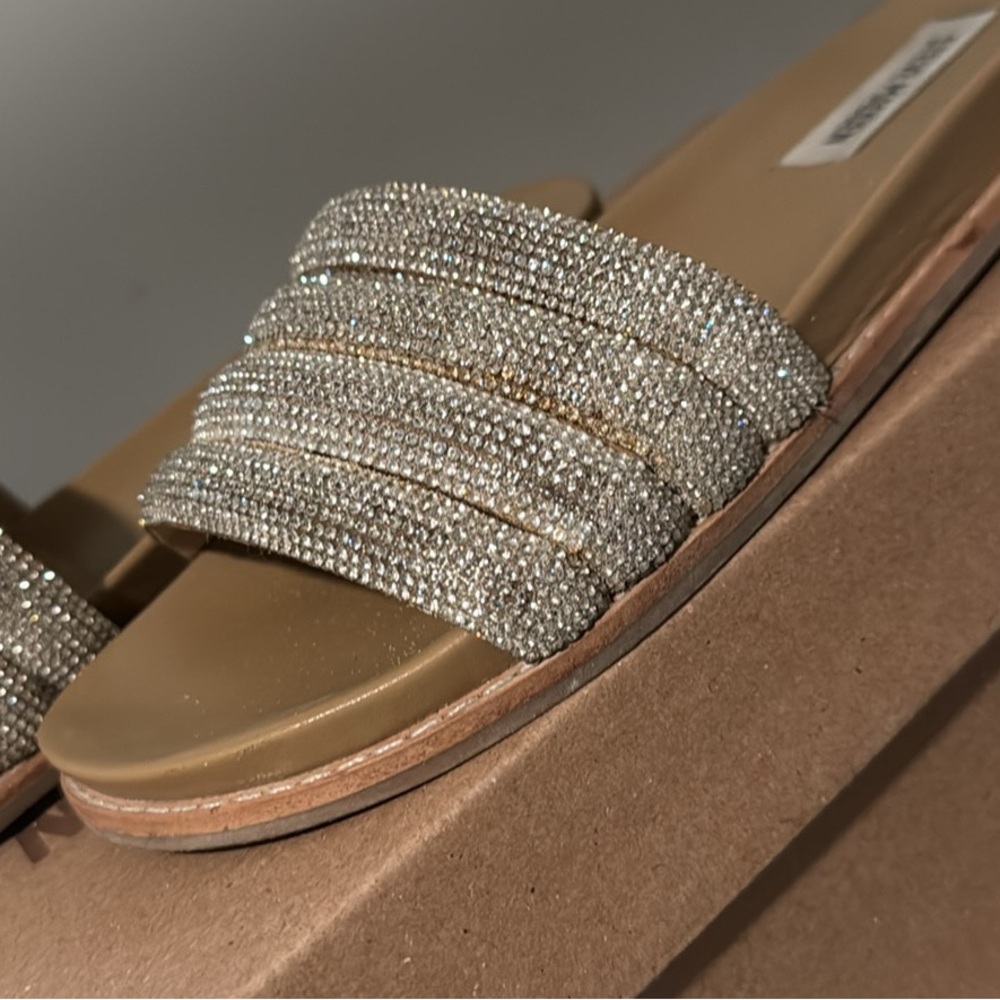 Steve Madden Sparkling Slide Sandals sz 7 - Picture 2 of 4